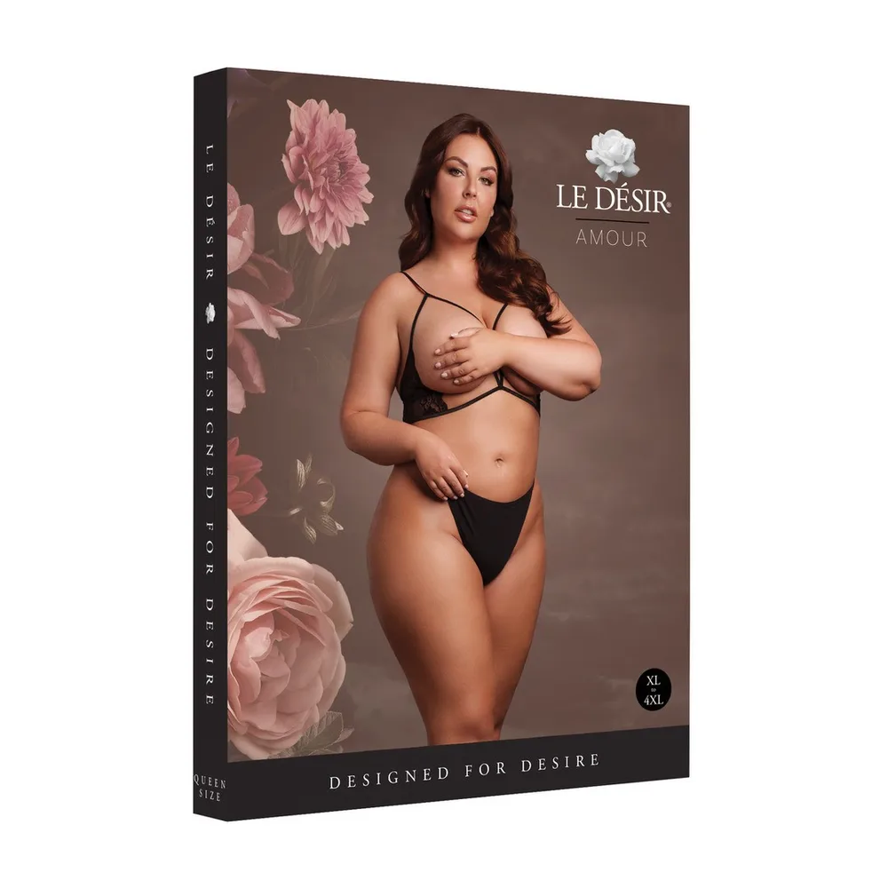 SUJETADOR TRIANGLE CON ENCAJE NEGRO TALLA QUEEN LE DÉSIR 