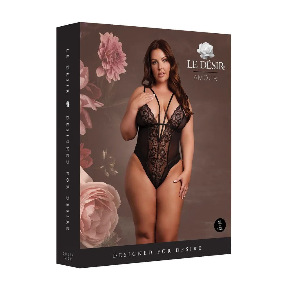 BODY WIRELESS LACE NEGRO TALLA QUEEN LE DÉSIR 