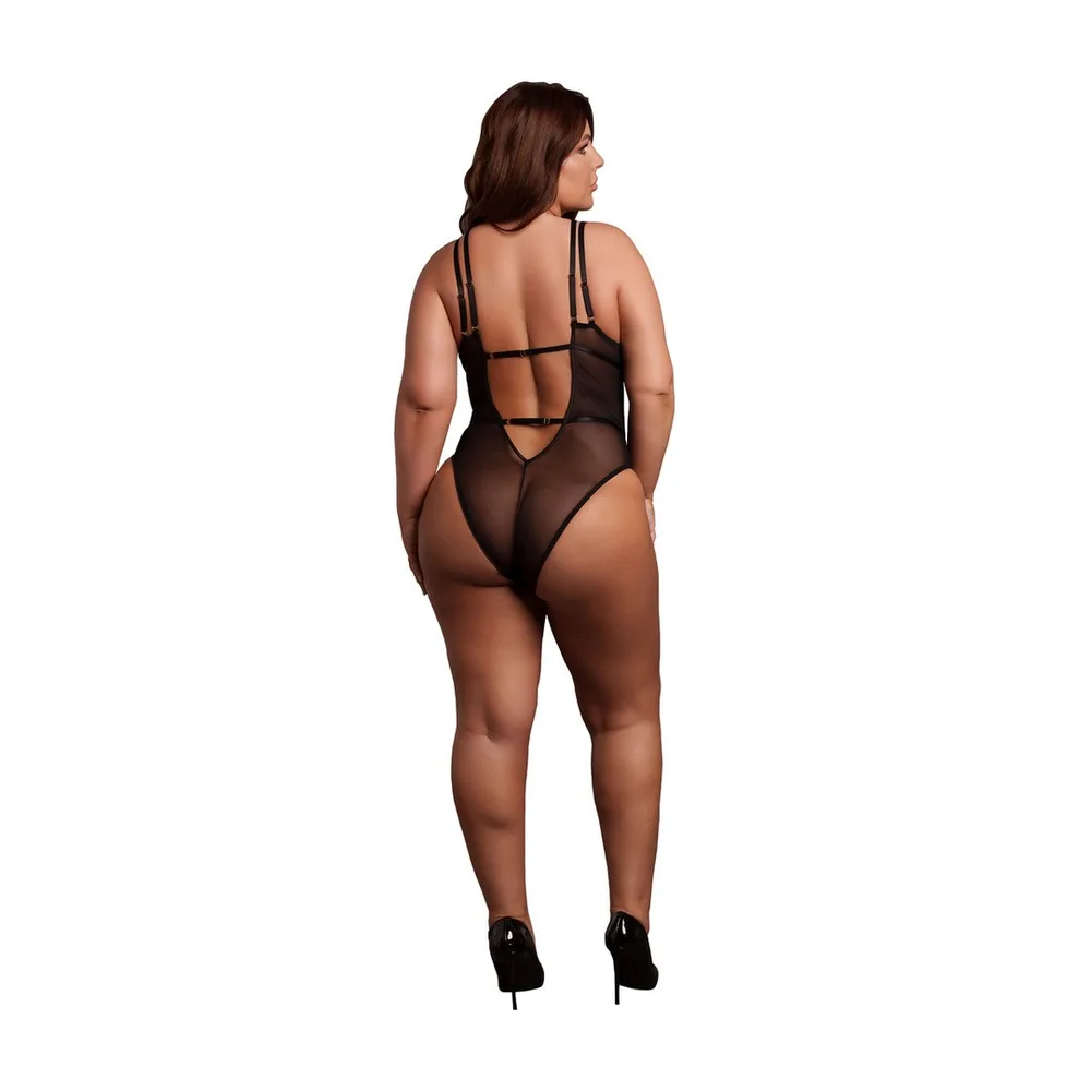 BODY WIRELESS LACE NEGRO TALLA QUEEN LE DÉSIR 