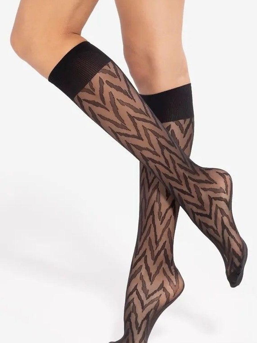 Knee highs socks Gatta Negro Modelo 218773