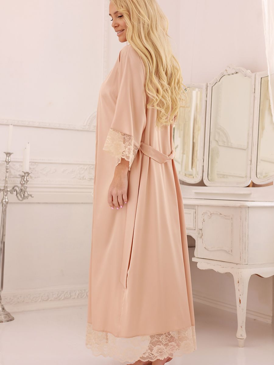 Long bathrobe Kalimo Beige Modelo 218049