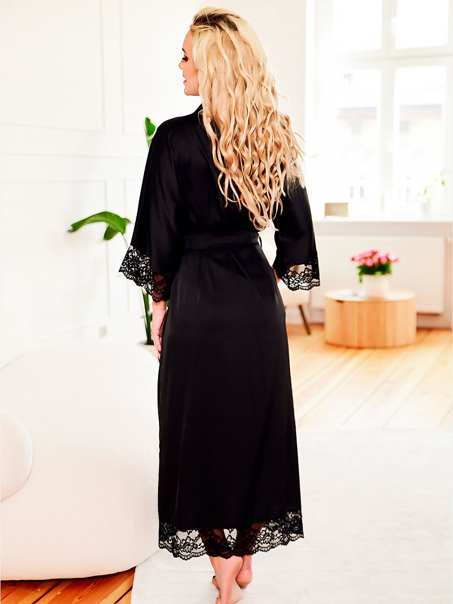Long bathrobe Kalimo Negro Modelo 187013