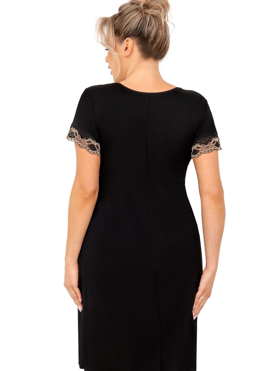 Plus Size Nightgown Donna Negro