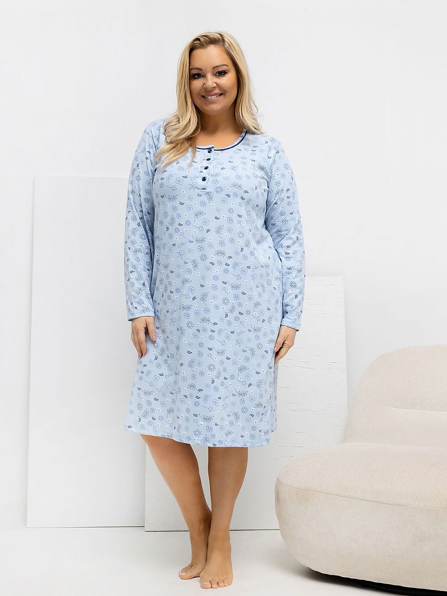 Plus Size Nightgown Forever Pink Azul