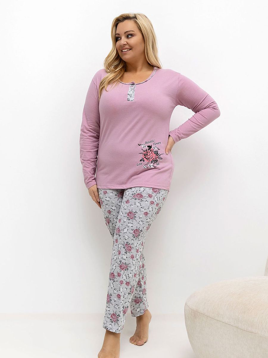 Plus Size Pajamas Forever Pink Rosa Modelo 221188