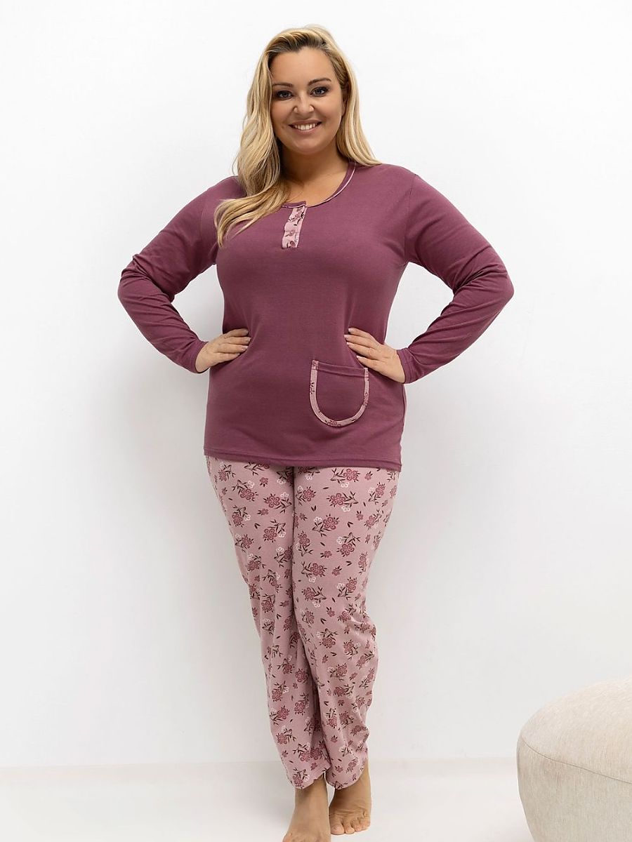 Plus Size Pajamas Forever Pink Rosa Modelo 221191
