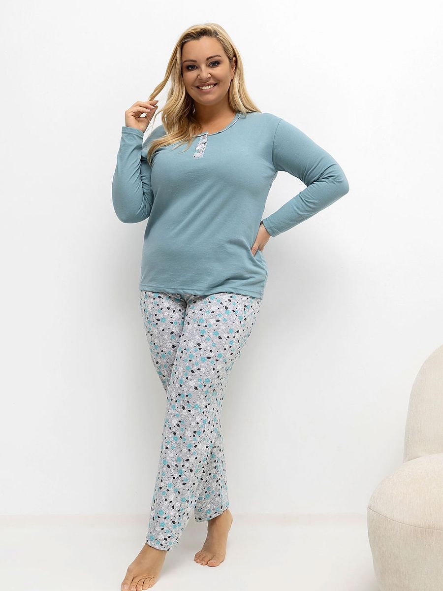 Plus Size Pajamas Forever Pink Verde Modelo 221183