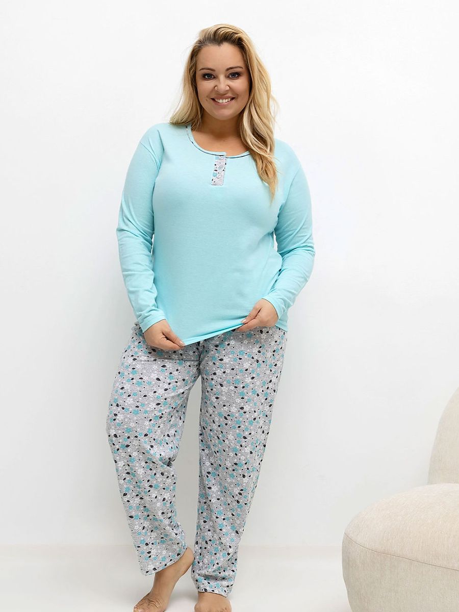Plus Size Pajamas Forever Pink Verde Modelo 221184