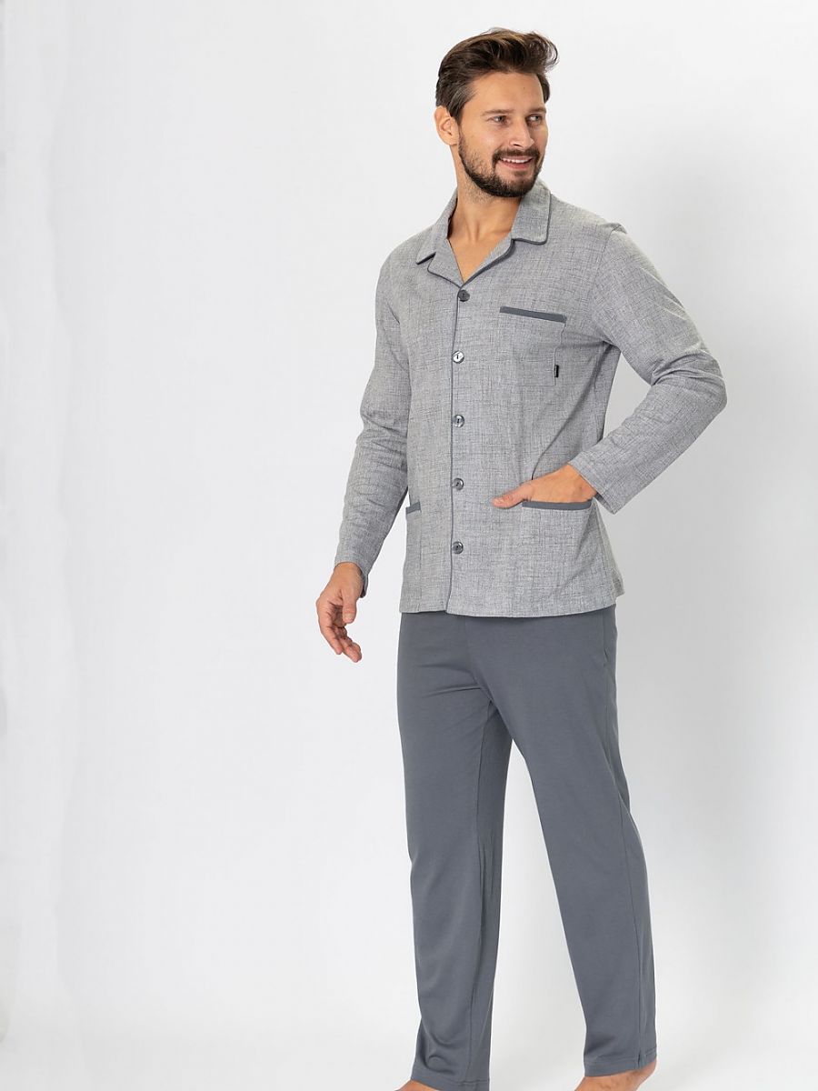 Pijama Clásico Desabotonado para Hombre Modelo 188573
