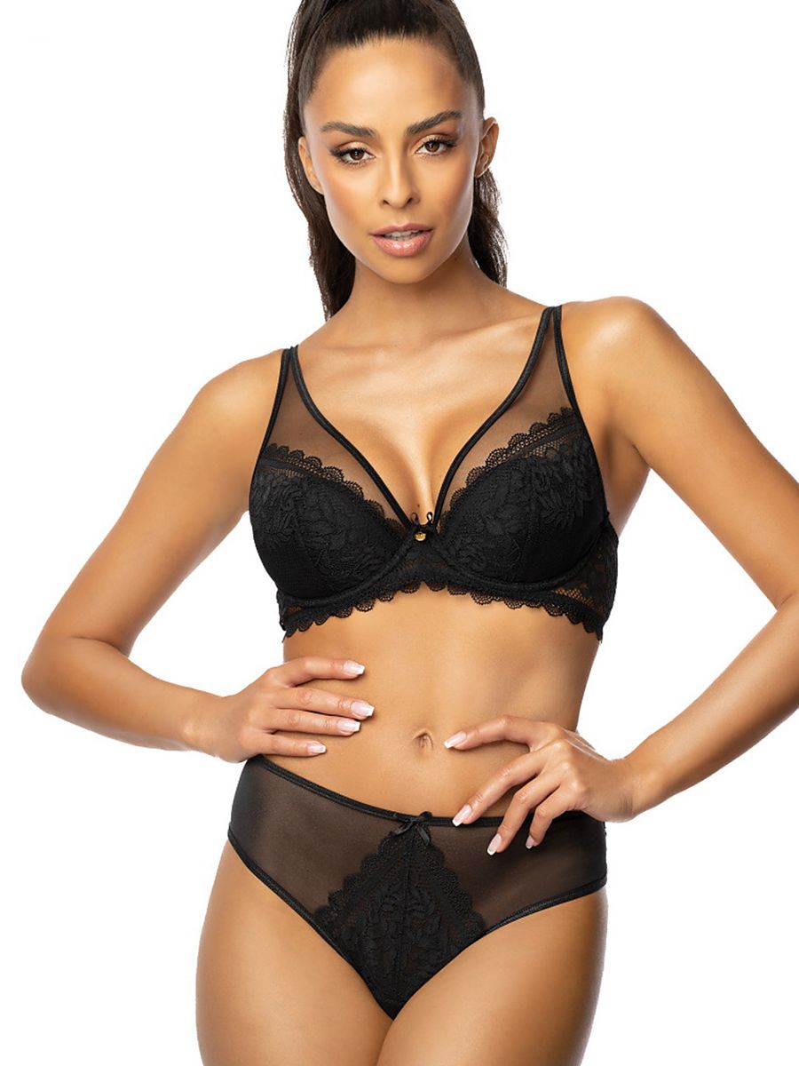 Sujetador Push-up Mat Negro Modelo 179233