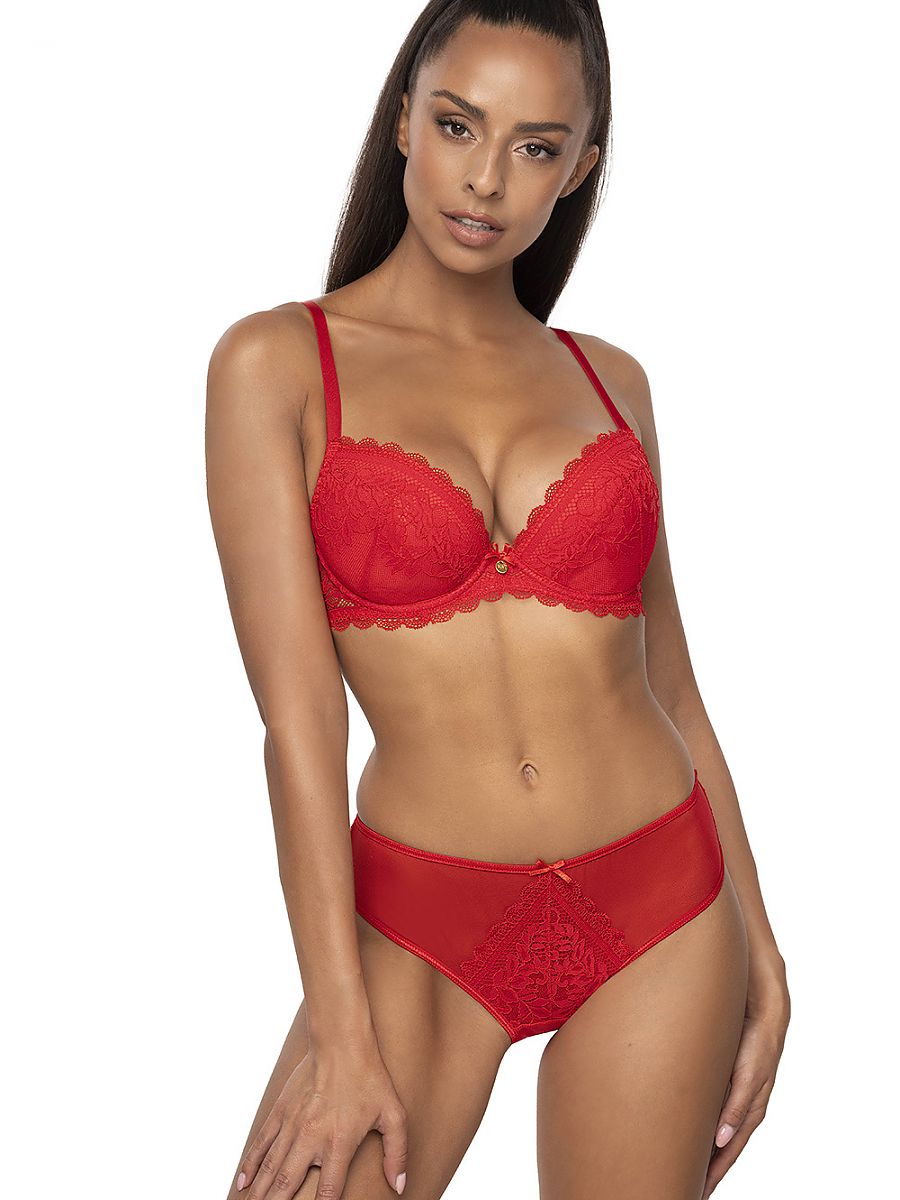 Sujetador Push-up Mat Rojo Modelo 191988